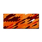 Brown orange shapes                                                    			Hand Towel Front