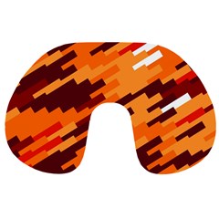 Brown Orange Shapes                                                    Travel Neck Pillow