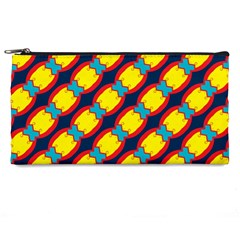 Blue X Chains                                                     	pencil Case by LalyLauraFLM