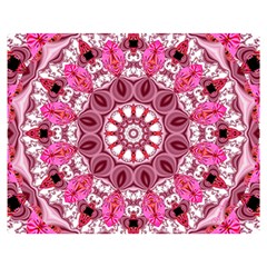 Twirling Pink, Abstract Candy Lace Jewels Mandala  Double Sided Flano Blanket (medium) 