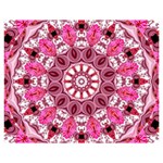 Twirling Pink, Abstract Candy Lace Jewels Mandala  Double Sided Flano Blanket (Medium)  60 x50  Blanket Front