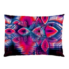 Cosmic Heart Of Fire, Abstract Crystal Palace Pillow Case by DianeClancy