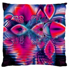 Cosmic Heart Of Fire, Abstract Crystal Palace Standard Flano Cushion Case (two Sides) by DianeClancy