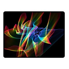 Aurora Ribbons, Abstract Rainbow Veils  Double Sided Fleece Blanket (small) 