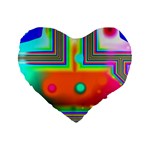 Crossroads Of Awakening, Abstract Rainbow Doorway  Standard 16  Premium Flano Heart Shape Cushions Front