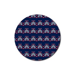 Hearts Pattern                                                      			rubber Coaster (round) by LalyLauraFLM