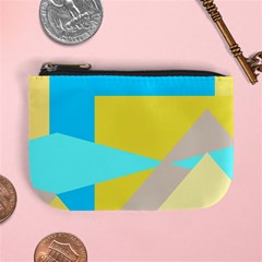 Blue Yellow Shapes                                                        	mini Coin Purse by LalyLauraFLM