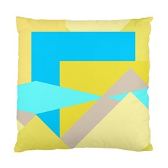 Blue Yellow Shapes                                                        	standard Cushion Case (two Sides)