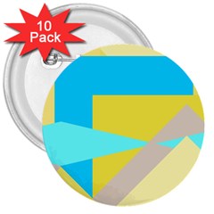 Blue yellow shapes                                                        			3  Button (10 pack)