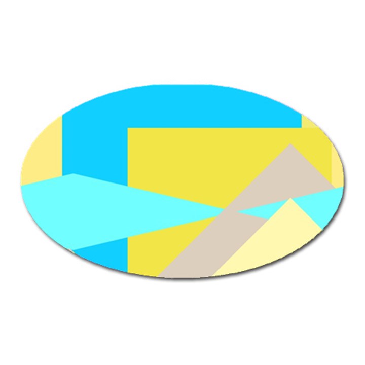 Blue yellow shapes                                                        			Magnet (Oval)