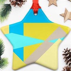 Blue yellow shapes                                                        			Ornament (Star)