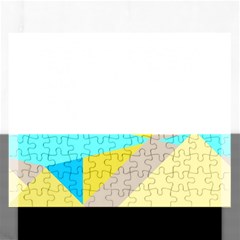 Blue yellow shapes                                                        			Jigsaw Puzzle (Rectangular)