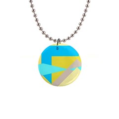 Blue yellow shapes                                                        			1  Button Necklace