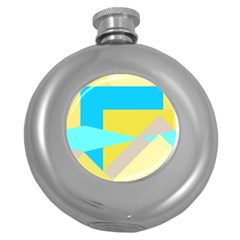 Blue yellow shapes                                                        			Hip Flask (5 oz)