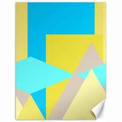 Blue Yellow Shapes                                                        			canvas 12  X 16  by LalyLauraFLM