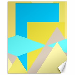 Blue Yellow Shapes                                                        			canvas 16  X 20  by LalyLauraFLM