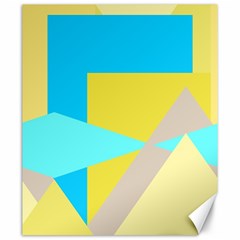 Blue yellow shapes                                                        			Canvas 20  x 24 