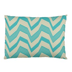 Blue Waves Pattern                                                         			pillow Case