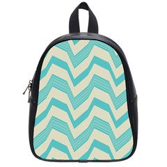 Blue Waves Pattern                                                         			school Bag (small) by LalyLauraFLM