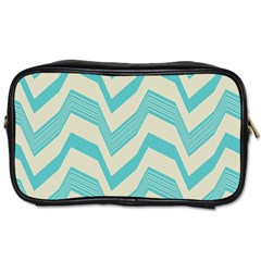 Blue Waves Pattern                                                         			toiletries Bag (one Side) by LalyLauraFLM