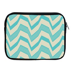 Blue Waves Pattern                                                         			apple Ipad 2/3/4 Zipper Case by LalyLauraFLM