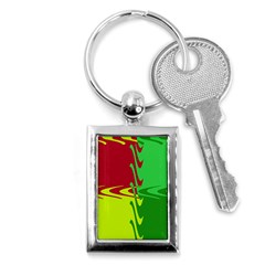 Wavy Shapes                                                         			key Chain (rectangle) by LalyLauraFLM