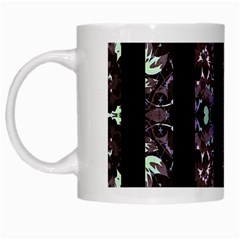 Oriental Floral Stripes White Mugs by dflcprints