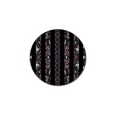 Oriental Floral Stripes Golf Ball Marker by dflcprints