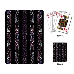 Oriental Floral Stripes Playing Card by dflcprints