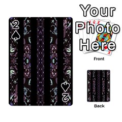 Oriental Floral Stripes Playing Cards 54 Designs  by dflcprints