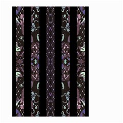 Oriental Floral Stripes Small Garden Flag (two Sides)