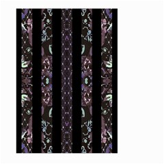 Oriental Floral Stripes Large Garden Flag (two Sides)