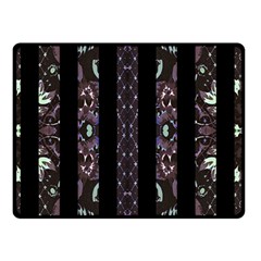 Oriental Floral Stripes Double Sided Fleece Blanket (small) 