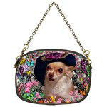 Chi Chi In Butterflies, Chihuahua Dog In Cute Hat Chain Purses (Two Sides)  Front