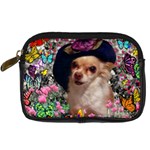 Chi Chi In Butterflies, Chihuahua Dog In Cute Hat Digital Camera Cases Front