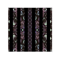 Oriental Floral Stripes Small Satin Scarf (square)