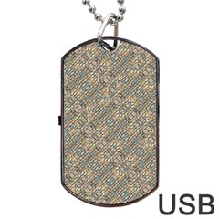 Cobblestone Geometric Texture Dog Tag Usb Flash (one Side)