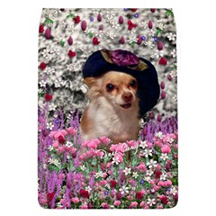 Chi Chi In Flowers, Chihuahua Puppy In Cute Hat Flap Covers (l)  by DianeClancy