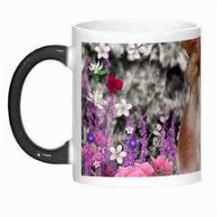 Chi Chi In Flowers, Chihuahua Puppy In Cute Hat Morph Mugs by DianeClancy