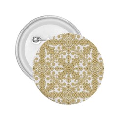 Golden Floral Boho Chic 2.25  Buttons