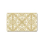 Golden Floral Boho Chic Magnet (Name Card) Front