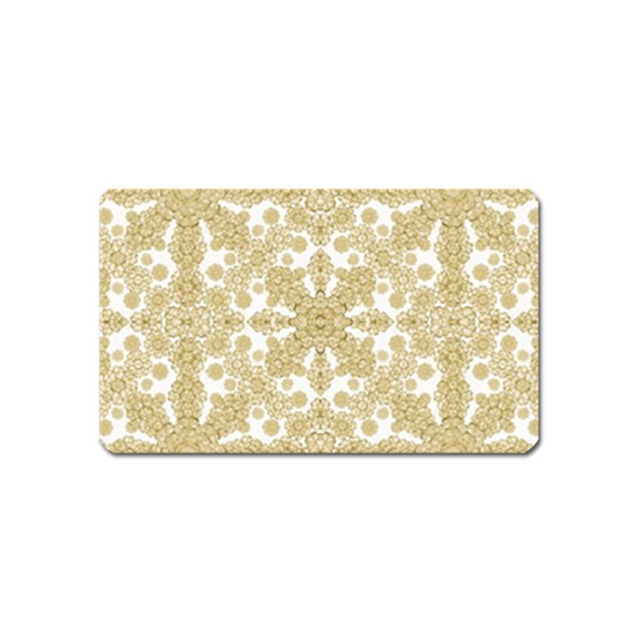 Golden Floral Boho Chic Magnet (Name Card)