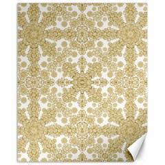 Golden Floral Boho Chic Canvas 16  X 20   by dflcprints