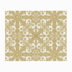 Golden Floral Boho Chic Small Glasses Cloth (2-side) by dflcprints