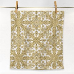 Golden Floral Boho Chic Face Towel