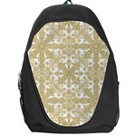 Golden Floral Boho Chic Backpack Bag Front