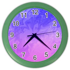 Ombre Purple Pink Color Wall Clocks by BrightVibesDesign