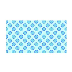 Pastel Turquoise Blue Retro Circles Satin Wrap by BrightVibesDesign