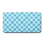 Pastel Turquoise Blue Retro Circles Medium Bar Mats 16 x8.5  Bar Mat