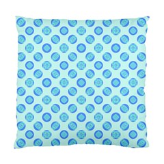 Pastel Turquoise Blue Retro Circles Standard Cushion Case (one Side) by BrightVibesDesign